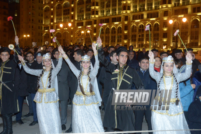 Baku celebrates last Novruz Tuesday. Azerbaijan, 15 match, 2016 